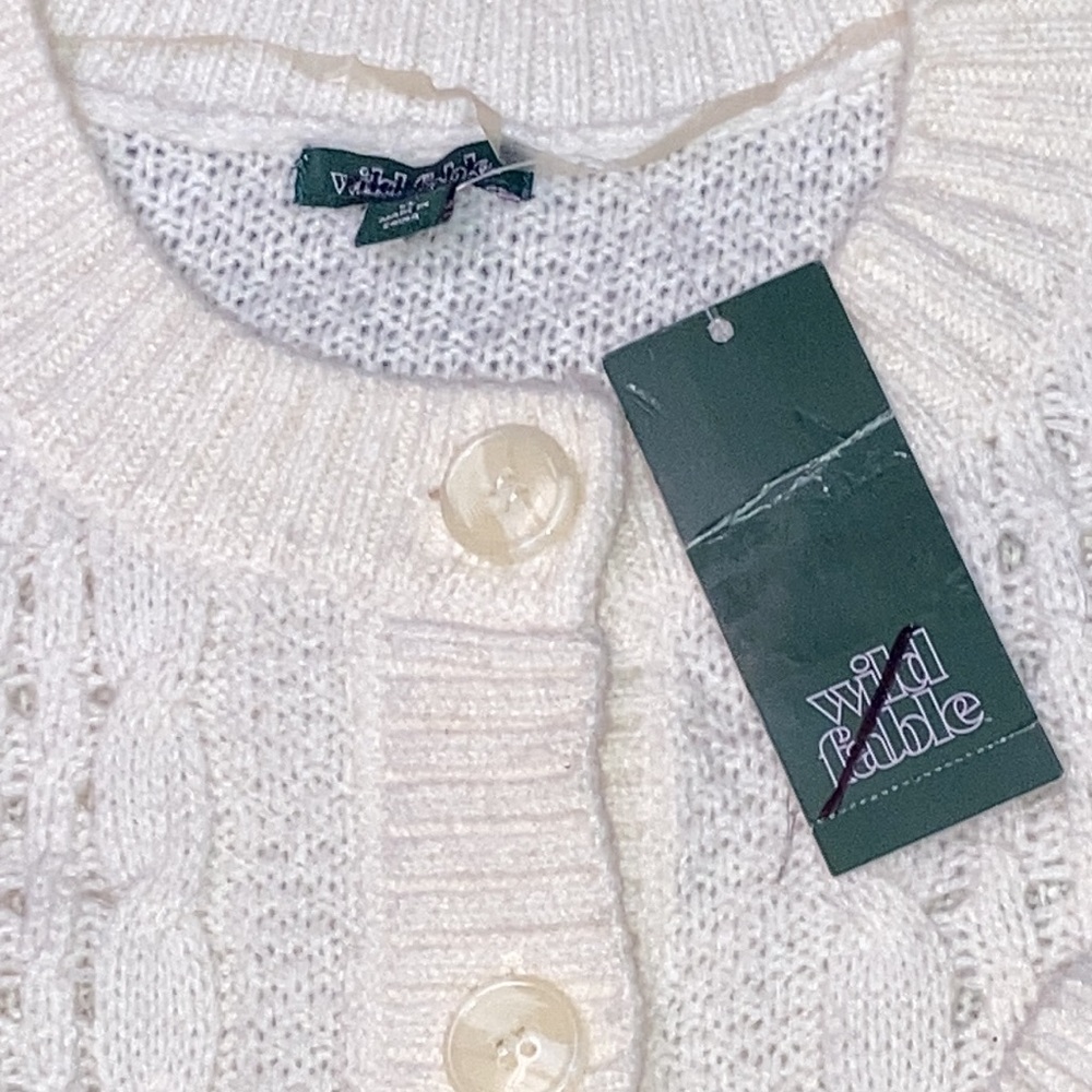 Wild Fable Off White Cropped Sweather Size XL - Picture 3 of 7
